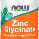Glicinato de Zinco 30mg Now Foods 120 Softgels Importado