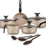 Jogo de Panelas 08 Peças Bianco - Bege