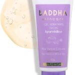 Baddha Skincare, Hidratante Facial e Corporal em Gel, Cosmético Natural, Com Aloe Vera Babosa e Cúrcuma, Acalma a Pele, Previne Cravos e Oleosidade, Saúde Natural da Pele | Ayurveda- 70g